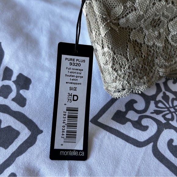 Montelle Intimates Pure Plus Full Coverage T-Shirt Bra 34D - Picture 3 of 3